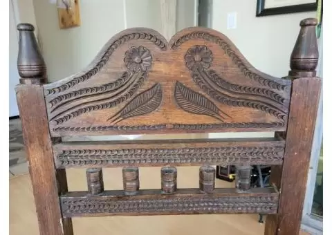 1950's Mexican Carved Chairs (Wood)